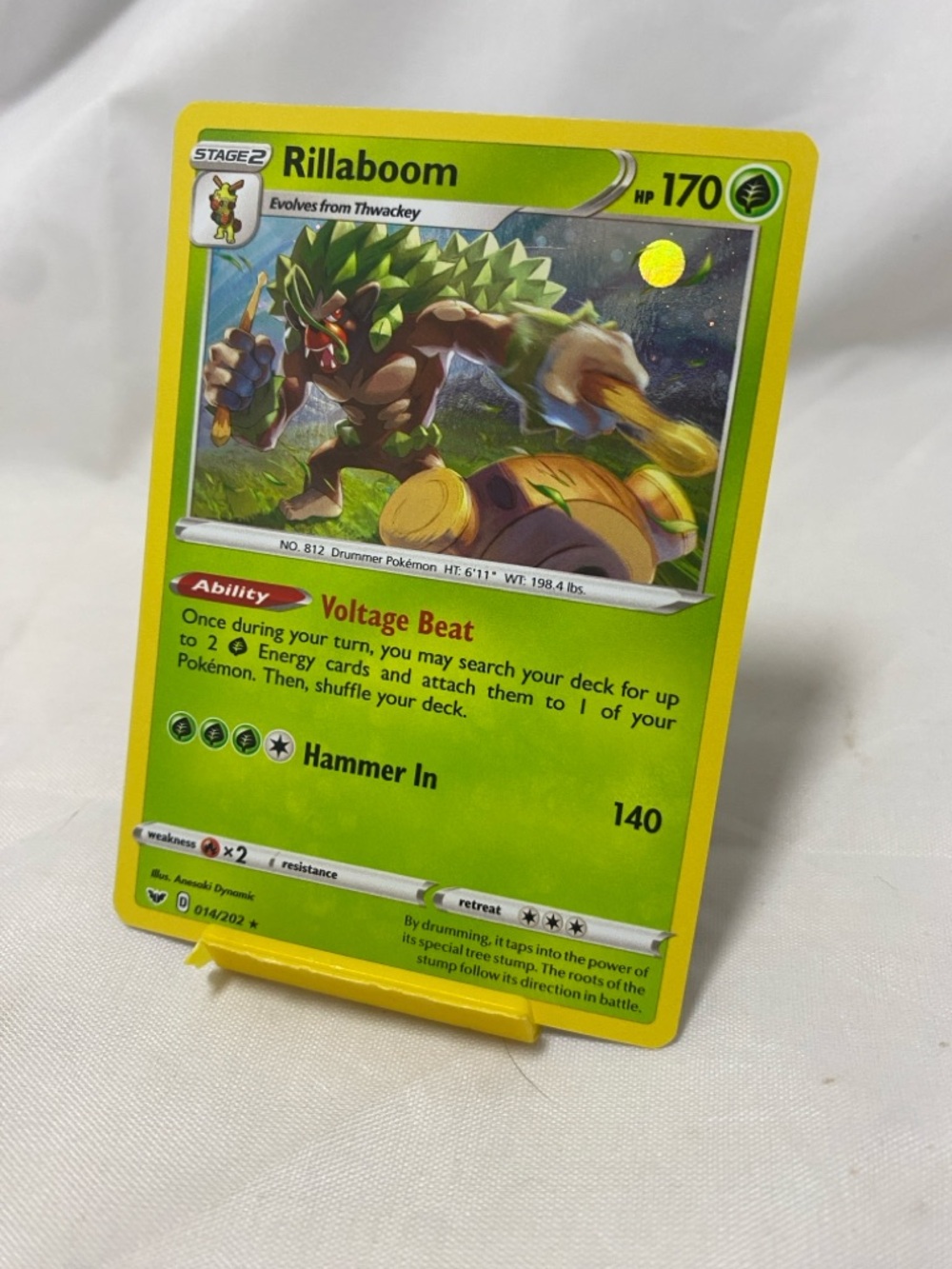 Pokemon Rillaboom 14/202 Sword & Shield Holo Rare Holo NM